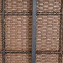 Outsunny Rattan Sofa Sets with Footstool - Brown