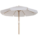 Outsunny Garden Parasol Patio Umbrella with Ruffles Grey