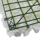 Lifeideas Handcrafted White Silk Hydrangea Flower Panel