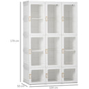 HOMCOM Portable Wardrobe, Clothes Organiser with Hanging Rods, White
