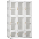 HOMCOM Portable Wardrobe, Clothes Organiser with Hanging Rods, White