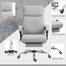 Vinsetto PU Vibration Massage Office Chair with Heat, Footrest, Light Grey