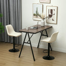 HOMCOM Bar Stools Set of 2 Adjustable Swivel Bar Chairs with Backrest