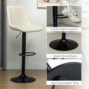HOMCOM Bar Stools Set of 2 Adjustable Swivel Bar Chairs with Backrest