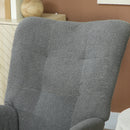 HOMCOM Rocking Chair, Modern Armchair with Backrest for Bedroom, Grey