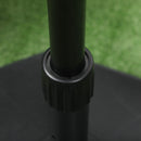 Outsunny 18kg Patio Parasol Base Concrete Outdoor Umbrella Stand Holder Black