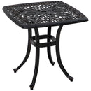 Outsunny Cast Aluminium Bistro Table with Umbrella Hole, White