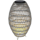 Outsunny Rattan Solar Lamp, Auto On/Off Garden Lantern
