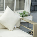 Outsunny 4 PCs Aluminium Garden Furniture Set w/ Thick Padded Cushion
