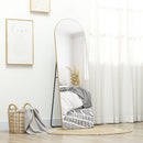 HOMCOM Floor Mirror Wall Mount Leaning Standing Mirror 50 X 150cm Gold Tone