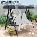 Outsunny 3 Seater Garden Swing Chair with Adjustable Canopy and Cushions
