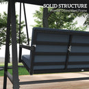 Outsunny 3 Seater Garden Swing Chair with Adjustable Canopy and Cushions