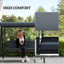 Outsunny 3 Seater Garden Swing Chair with Adjustable Canopy and Cushions