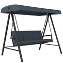 Outsunny 3 Seater Garden Swing Chair with Adjustable Canopy and Cushions