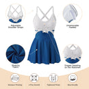 Wrap-Front V-Neck Tummy Control One-Piece Swimsuit
