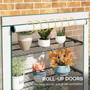 Outsunny 4 Tier Lean-to Mini Greenhouse with Reinforced PE Cover