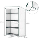 Outsunny 4 Tier Lean-to Mini Greenhouse with Reinforced PE Cover