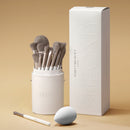 Livingandhome Professional Makeup Brush Set 18 Pcs For Foundation Powder Concealers Eye Shadows Blush