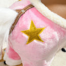 HOMCOM Wooden Ride On Horse, Ride On Pony Gift For Kids 3-6 Years, Pink