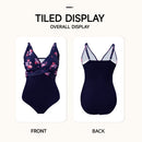 V-Neck One-Piece Swimsuit
