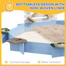 Outsunny Kids Sandbox, Outdoor Playset, for Ages 3-7 Years - Blue