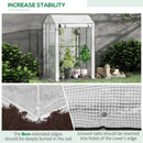 Outsunny Mini Greenhouse 100x80x150cm - White