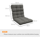 Outsunny 2pc Outdoor Seat Cushion with Backrest, Ties, for Garden
