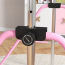 HOMCOM Adjustable Height Foldable Kids Gymnastics Bar with Non-Slip Mats, Pink