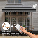 Outsunny 3 x 2.5m Electric Awning with LED Light and Remote Controller