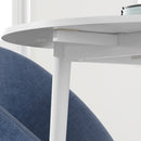 HOMCOM Foldable Dining Table, Round Drop Leaf Table with Wood Legs
