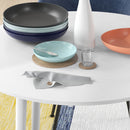 HOMCOM Foldable Dining Table, Round Drop Leaf Table with Wood Legs