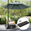 Outsunny Parasol Weights Set of 4, Parasol Base Weights Bags, Black