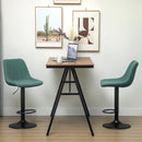 HOMCOM Bar Stools Set of 2 Adjustable Swivel Bar Chairs with Backrest