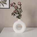 Lifeideas Nordic Style Ceramic Round Vase in White