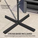 Outsunny 2.5M Offset Roma Patio Umbrella W/ 360° Rotation