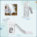 AIYAPLAY 4 In 1 Kids Slide For Indoor Use, For Toddlers 1-3 Years, Grey