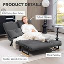 HOMCOM Click Clack 2 Seater Sofa Bed For Living Room, Guest Room, Light Grey