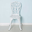 Outsunny 3 Pieces Antique Garden Bistro Set For 2 With Umbrella Hole, White