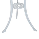 Outsunny 3 Pieces Antique Garden Bistro Set For 2 With Umbrella Hole, White