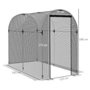 Outsunny Fruit Cage, Plant Protection Tent, Black