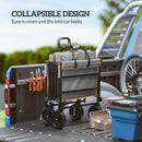 Outsunny 160L Folding Trolley Cart W/ Adjustable Handle