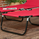 Outsunny Folding Sun Loungers Set of 2 with Adjustable Backrest