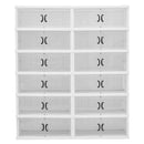 Livingandhome 6-Tier Foldable Storage Box with Magnetic Doors