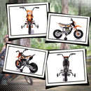AIYAPLAY 12V Kids Orange Electric Motorbike W/ Twist Grip Throttle, Music