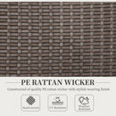 Outsunny Outdoor Folding Rattan Chair, Dining Chair