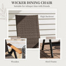 Outsunny Outdoor Folding Rattan Chair, Dining Chair