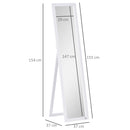 Full Length Mirror, Free Standing or Wall-Mounted Tall Mirror for Bedroom White