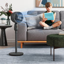 HOMCOM Pedestal Fan for Bedroom, Powerful Air Circulator with 3 Speed, Grey