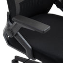 Vinsetto Mesh Office Chair for Home with Lumbar Support, Flip-up Arm, Wheels