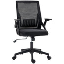 Vinsetto Mesh Office Chair for Home with Lumbar Support, Flip-up Arm, Wheels